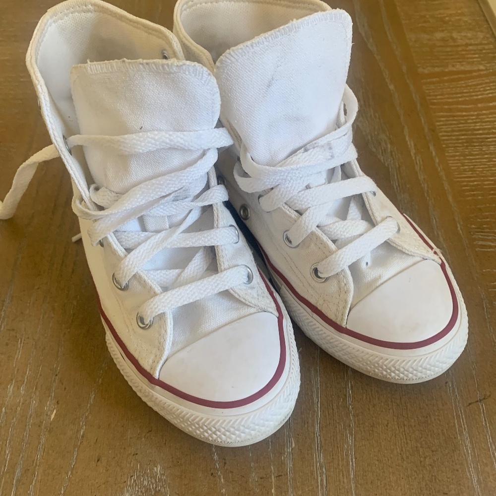 Kids high tops converse white sneakers